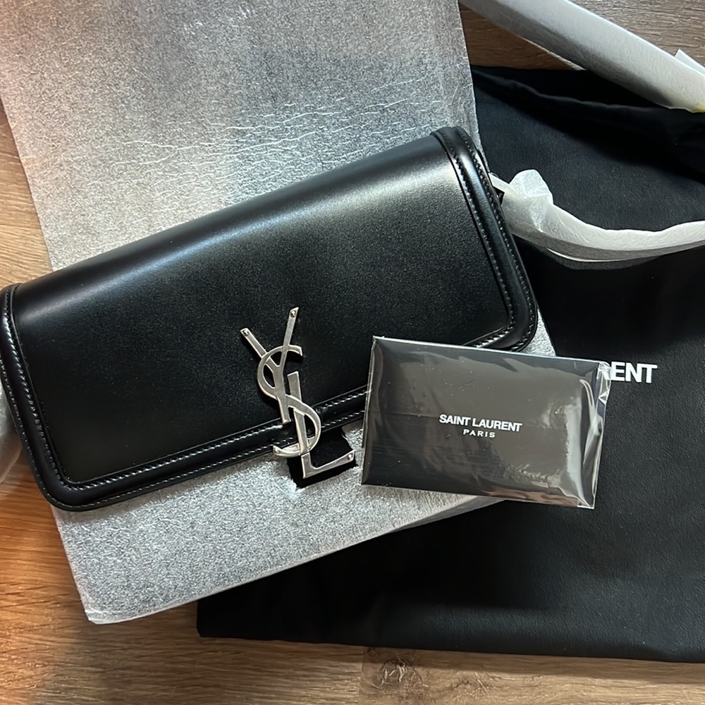 YSL SAINT LAURENT SOLFERINO MEDIUM BAG SILVER HARDWARE NEW, RARE